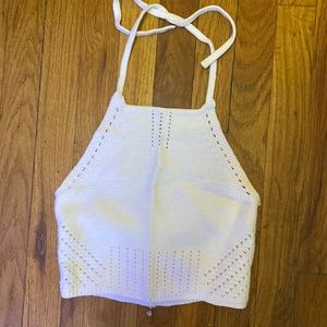Garage halter crop top